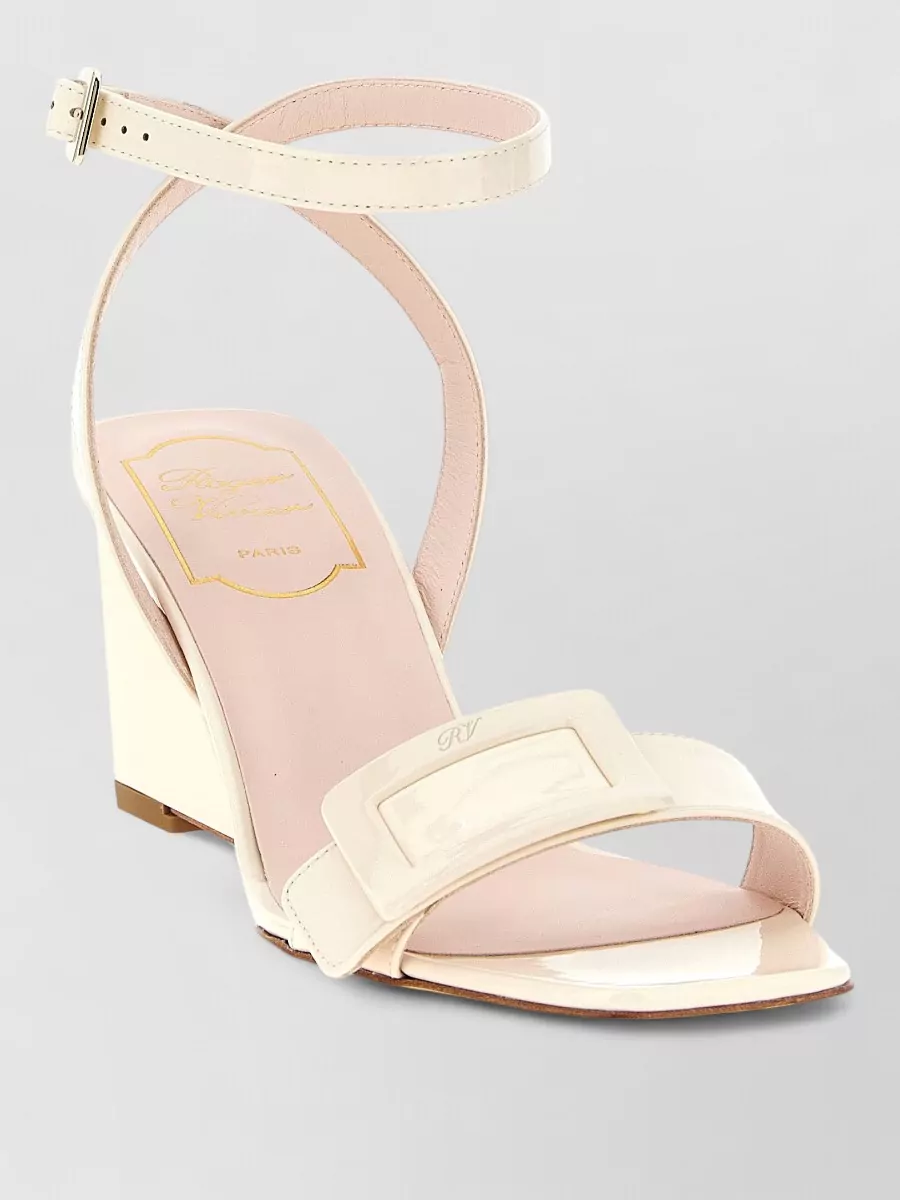 Roger Vivier leather belle vivier wedge sandals
