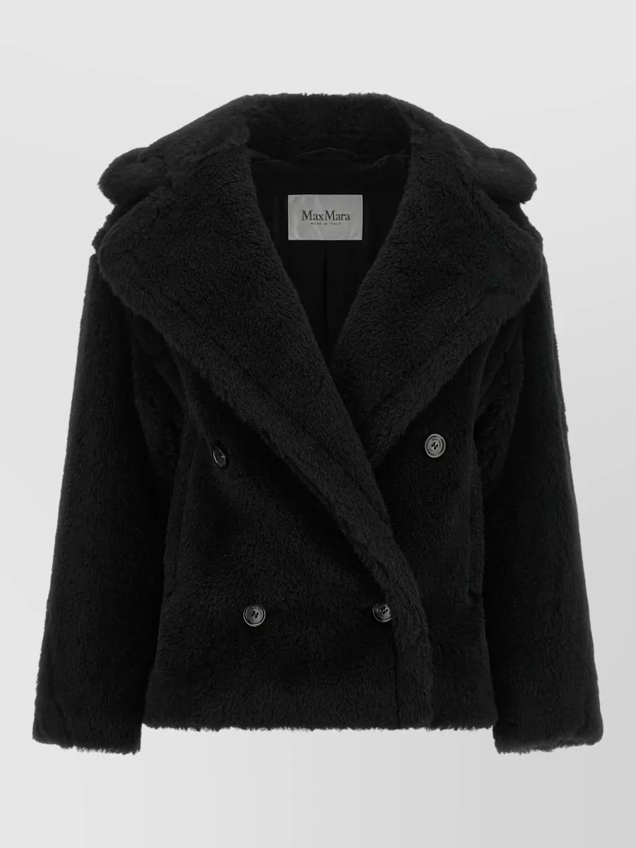 Max Mara silk-blend double-breasted short coat