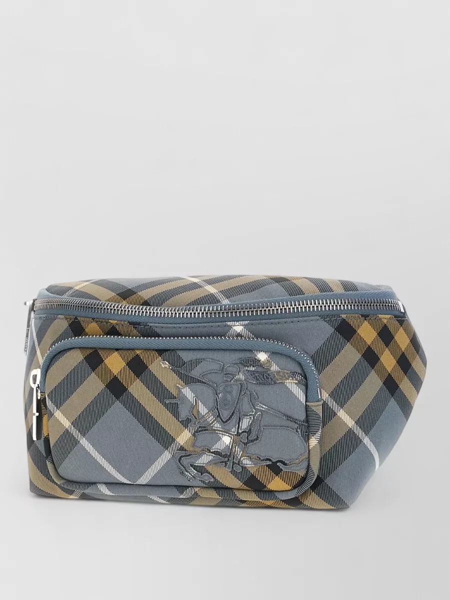 Burberry Cotton Blend Checked Belt Bag