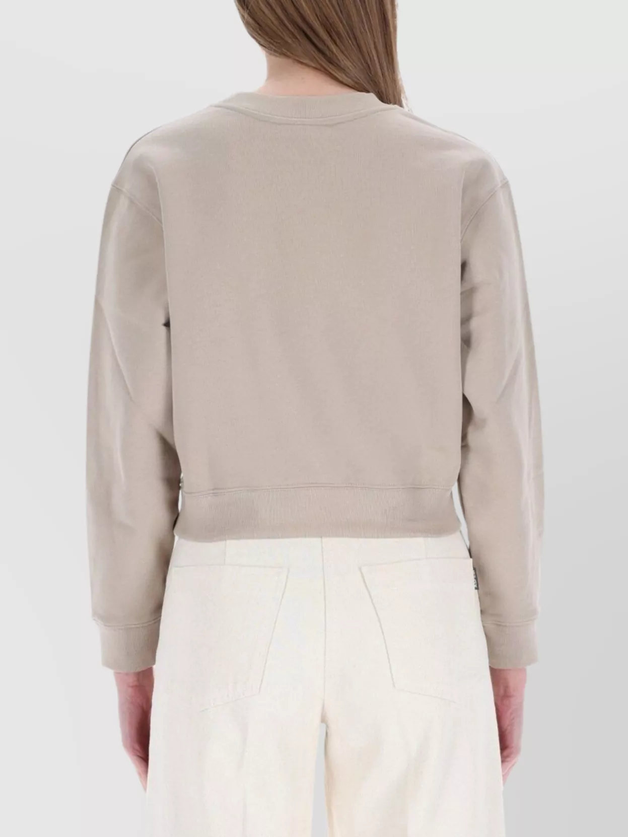 Maison Kitsuné Knitwear With Ribbed Cuffs And Crew Neck