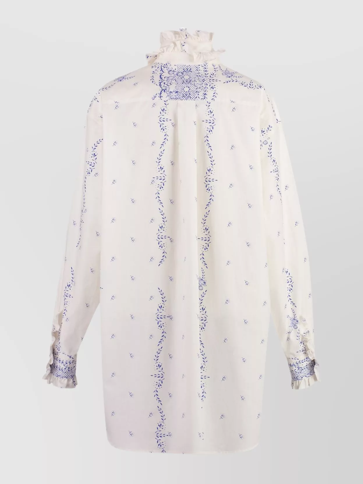 Philosophy Poplin Cotton Shirtdress Ruffled Collar