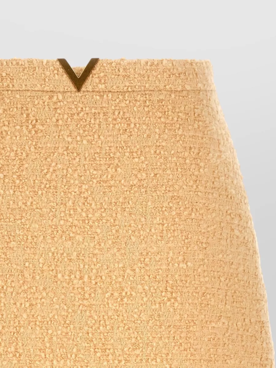 Valentino Garavani V Gold Skirt High Waist A Line
