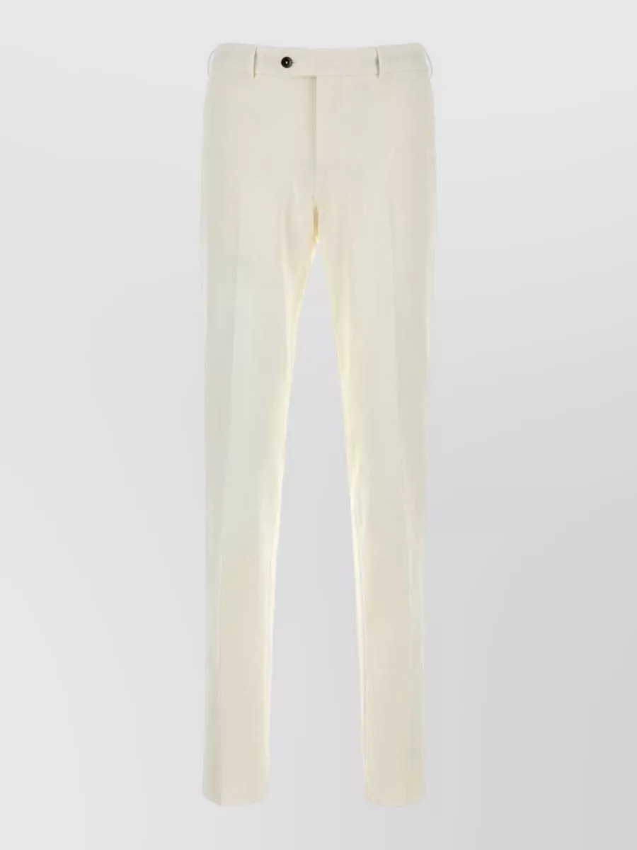 Pt Torino stretch cotton blend straight-leg trousers