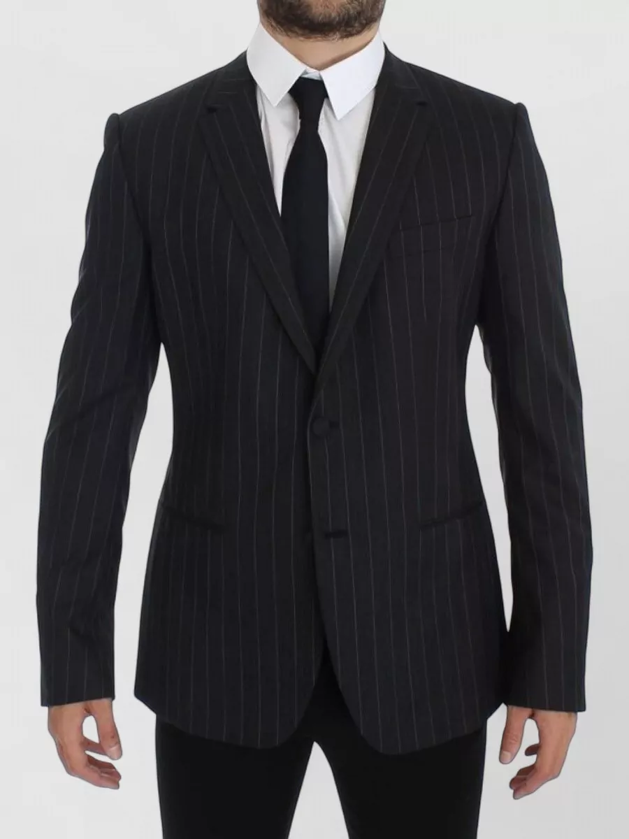 Dolce&Gabbana striped slim-fit wool blazer