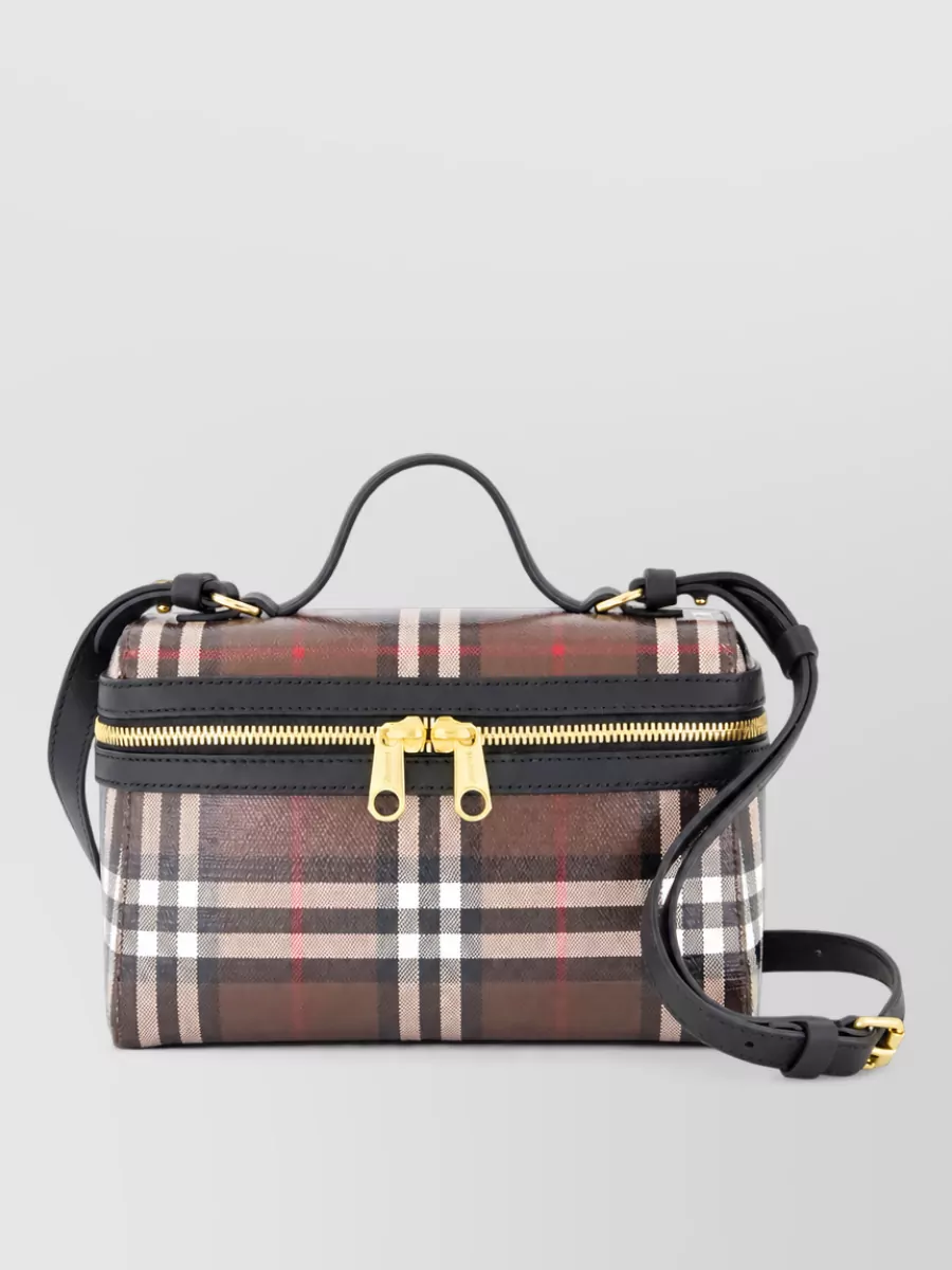 Burberry check canvas clutch bag