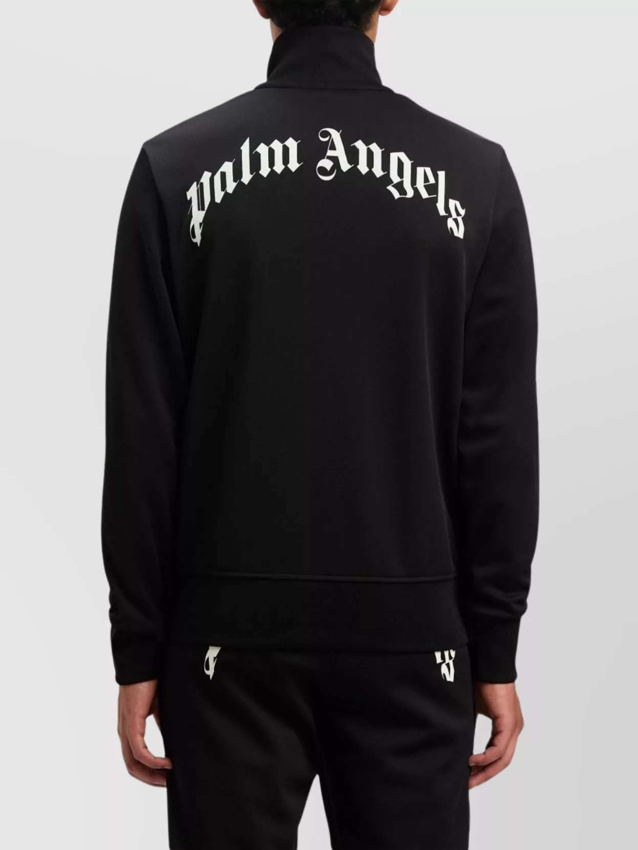 Palm Angels Logo High Collar Track Suit With Pockets