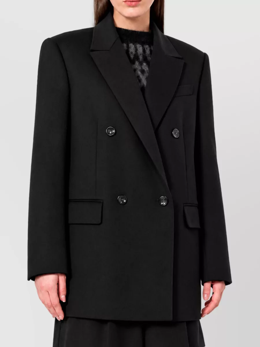 S Max Mara Virgin Wool Double Breasted Coat