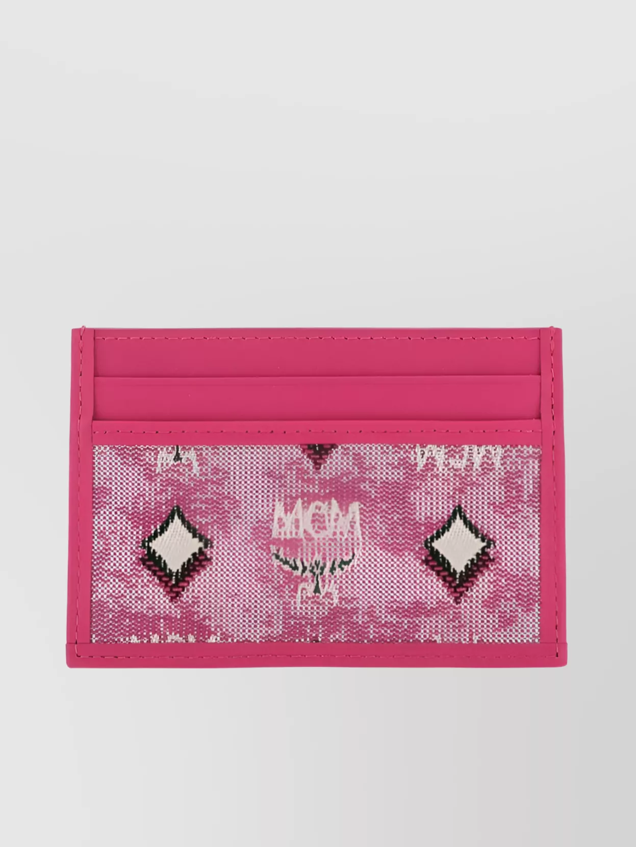 Shop Mcm Textured Purses & Cardholders In Pink