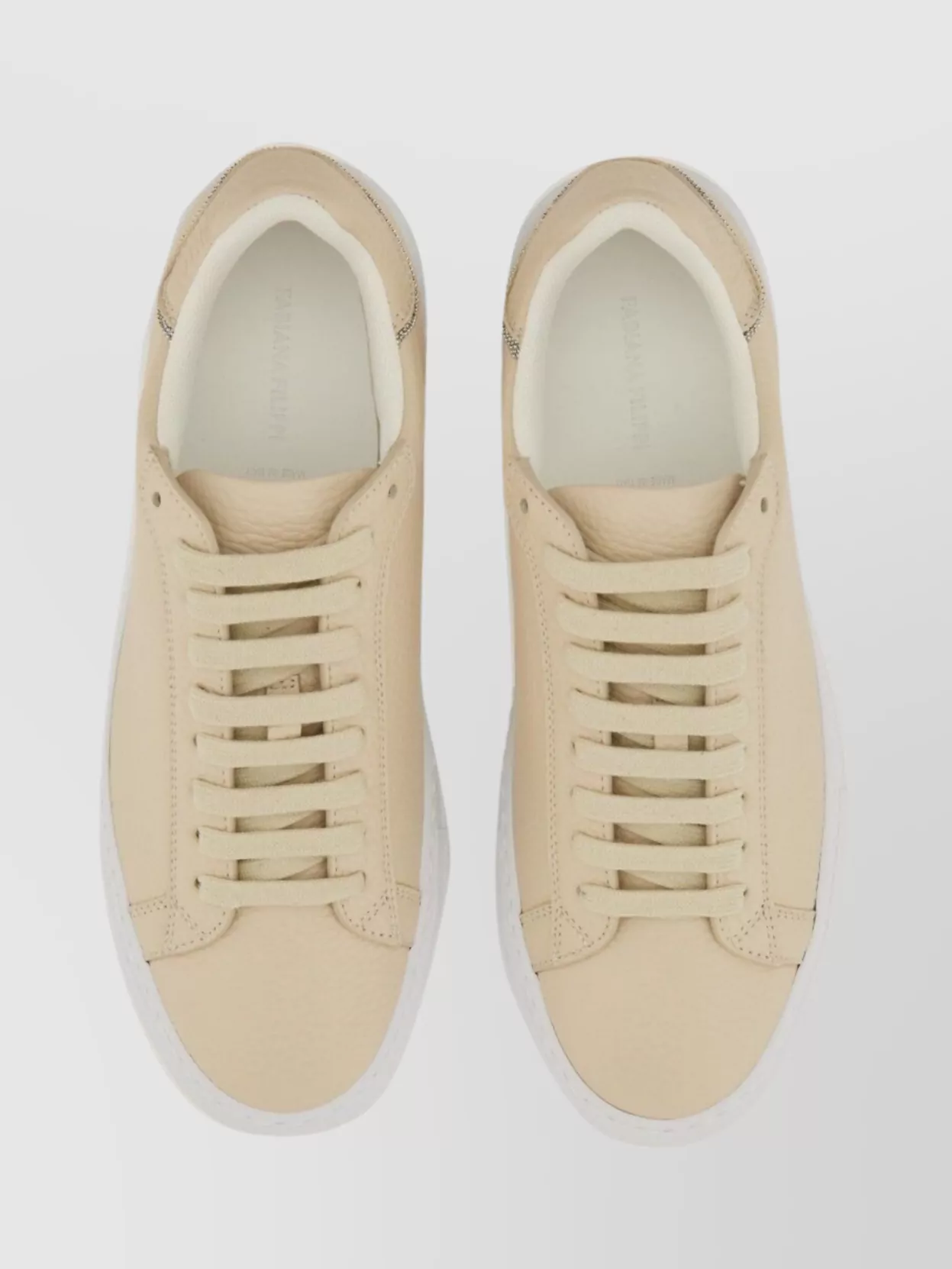Fabiana Filippi Leather Low-Top Sneaker Rubber Sole