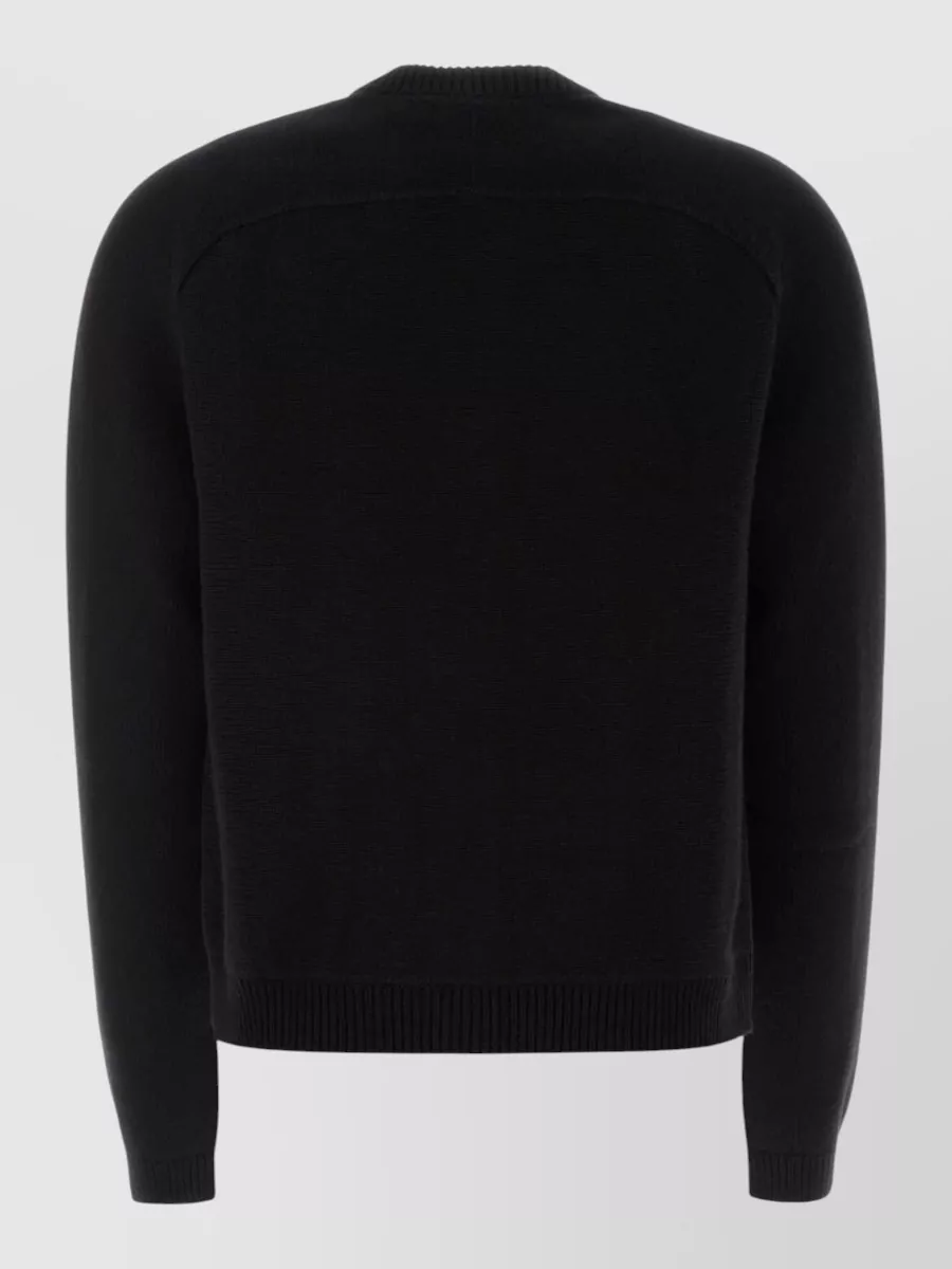 Gucci Wool Blend Cardigan Ribbed Cuffs Hem Buckles