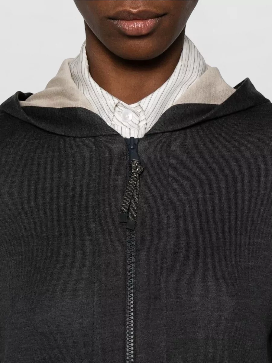 Brunello Cucinelli Hoodie Made From Cotton And Silk