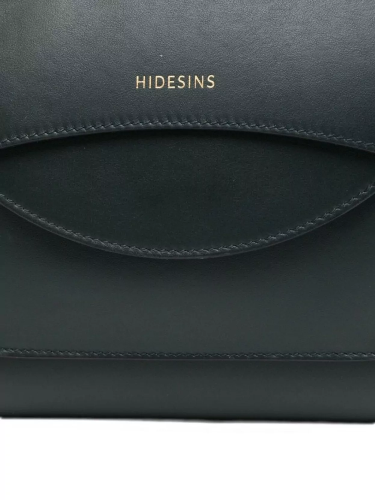 Hidesins Medium Leather Tote Bag Flap