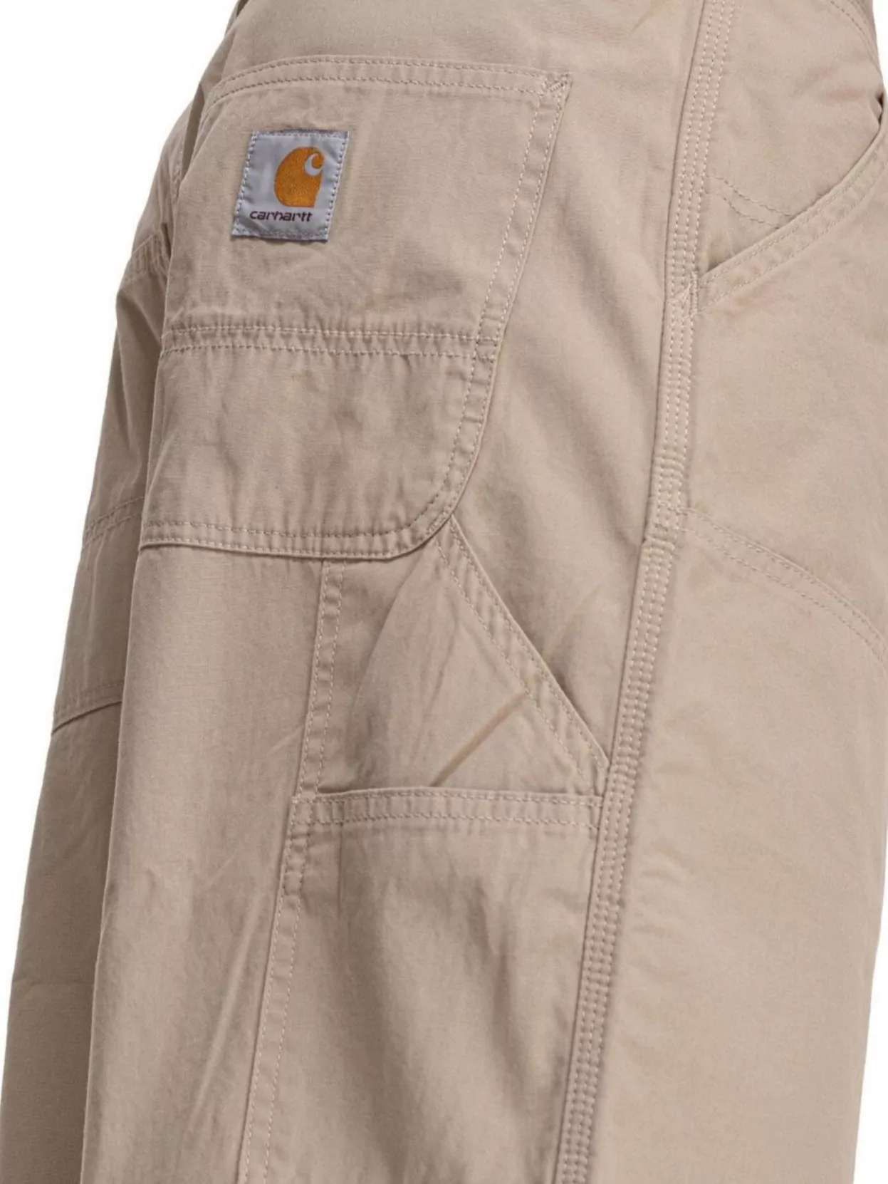Carhartt Denim Trousers With Belt Loops And Pockets