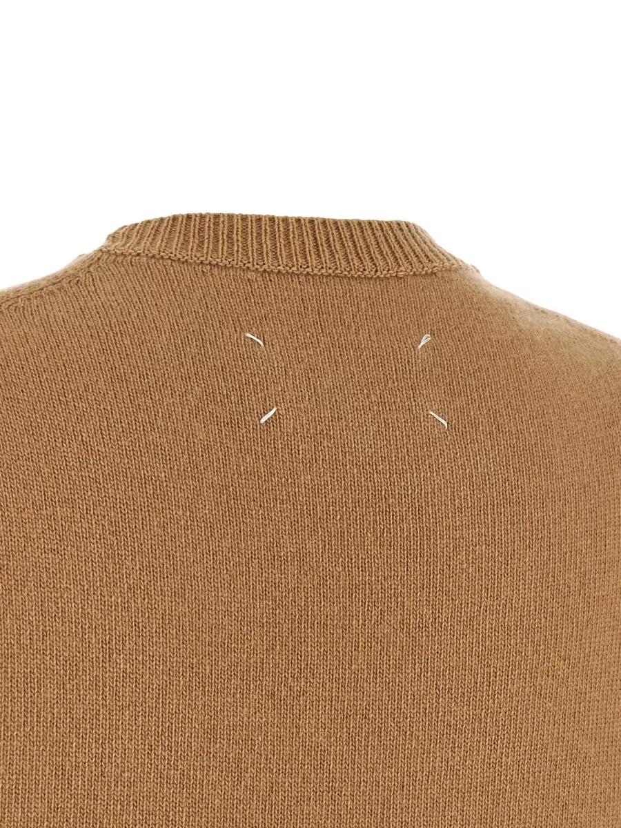 Maison Margiela Virgin Wool Ribbed Sleeveless Knit Vest