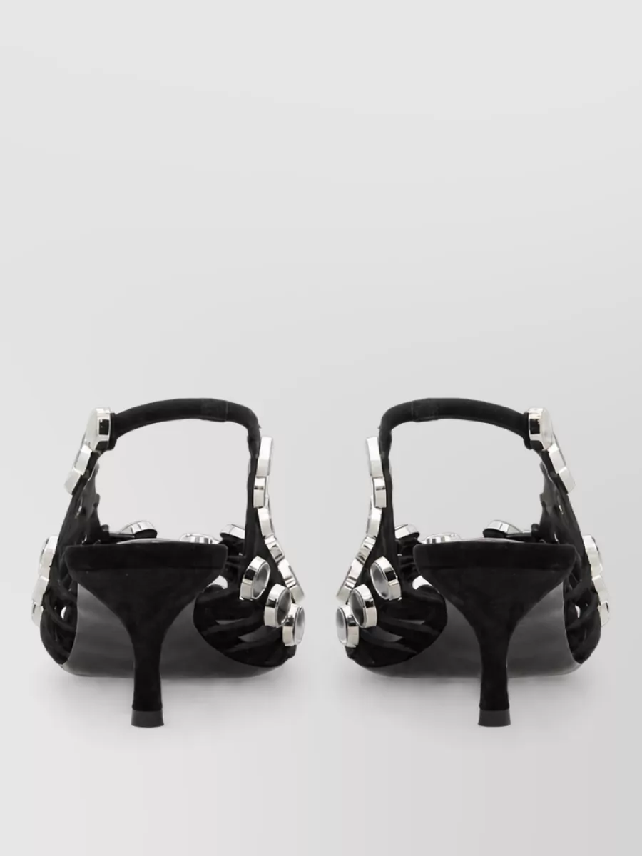 The Attico Leather Slingback Mules