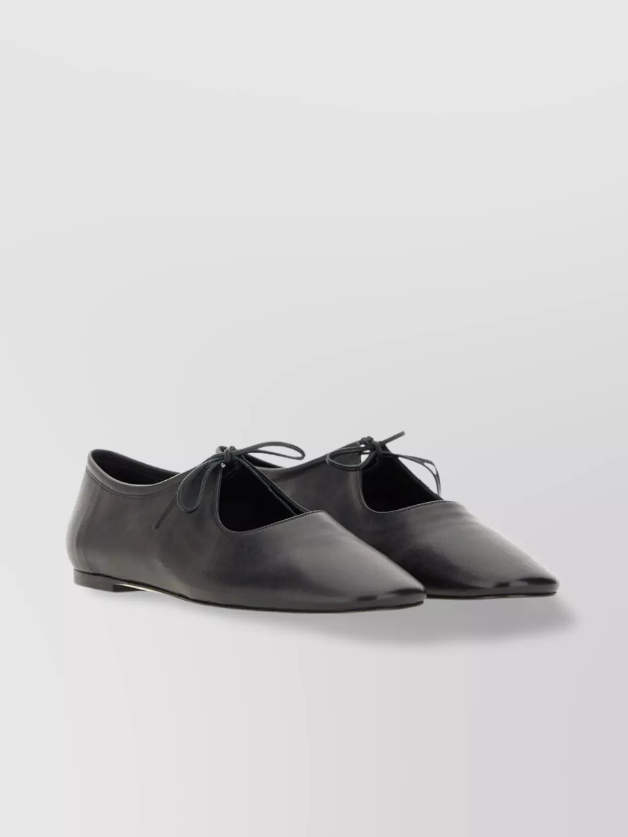 Aeyde Bow Detail Round Toe Ballerina Shoes