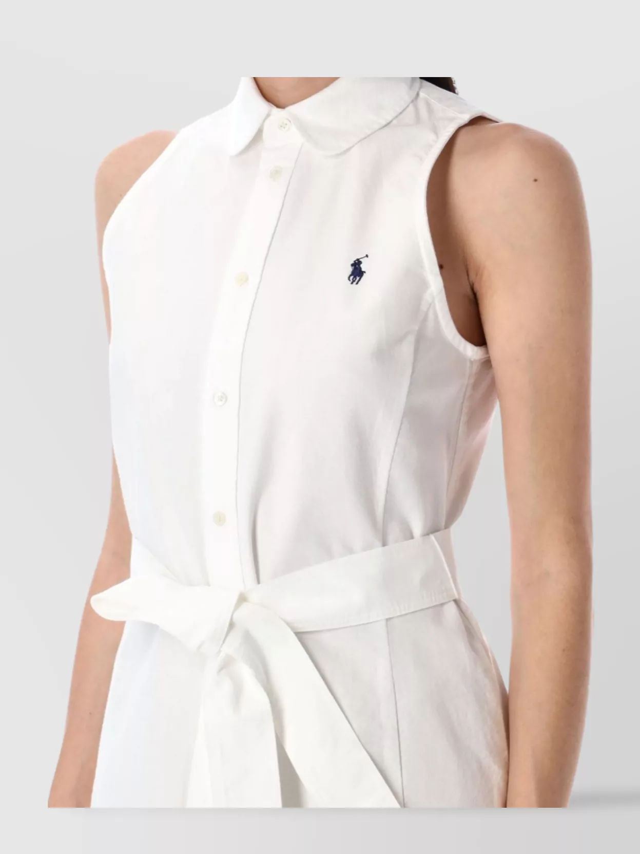Polo Ralph Lauren Mini Dress Sans Manches Oxford
