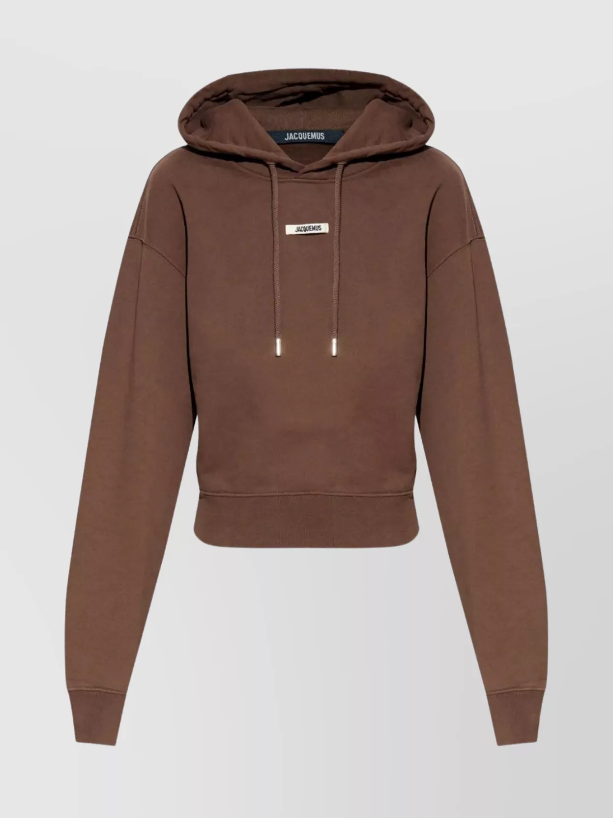 Jacquemus Le Hoodie Gros Grain Hooded Cotton Sweatshirt In Brown
