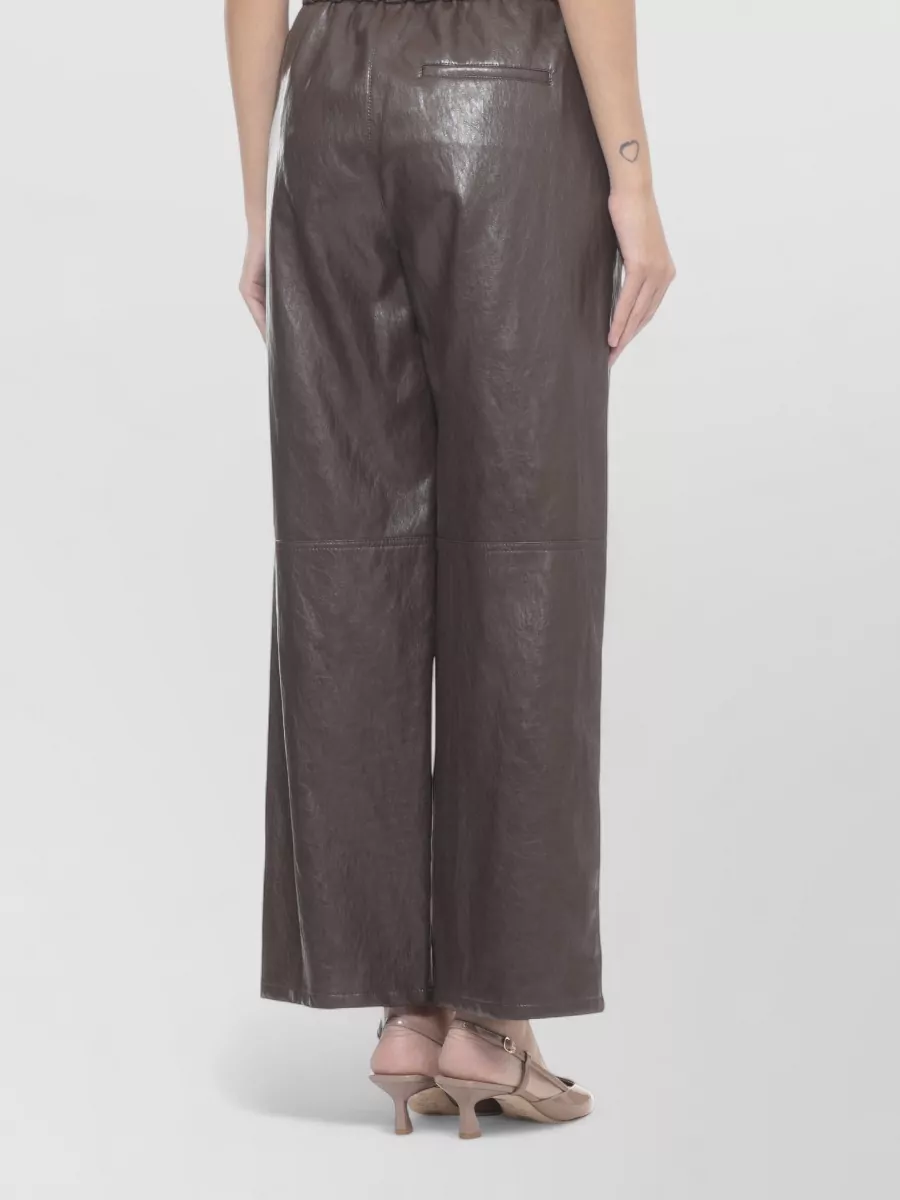 Antonelli Firenze Faux Leather Wide-Leg Trousers