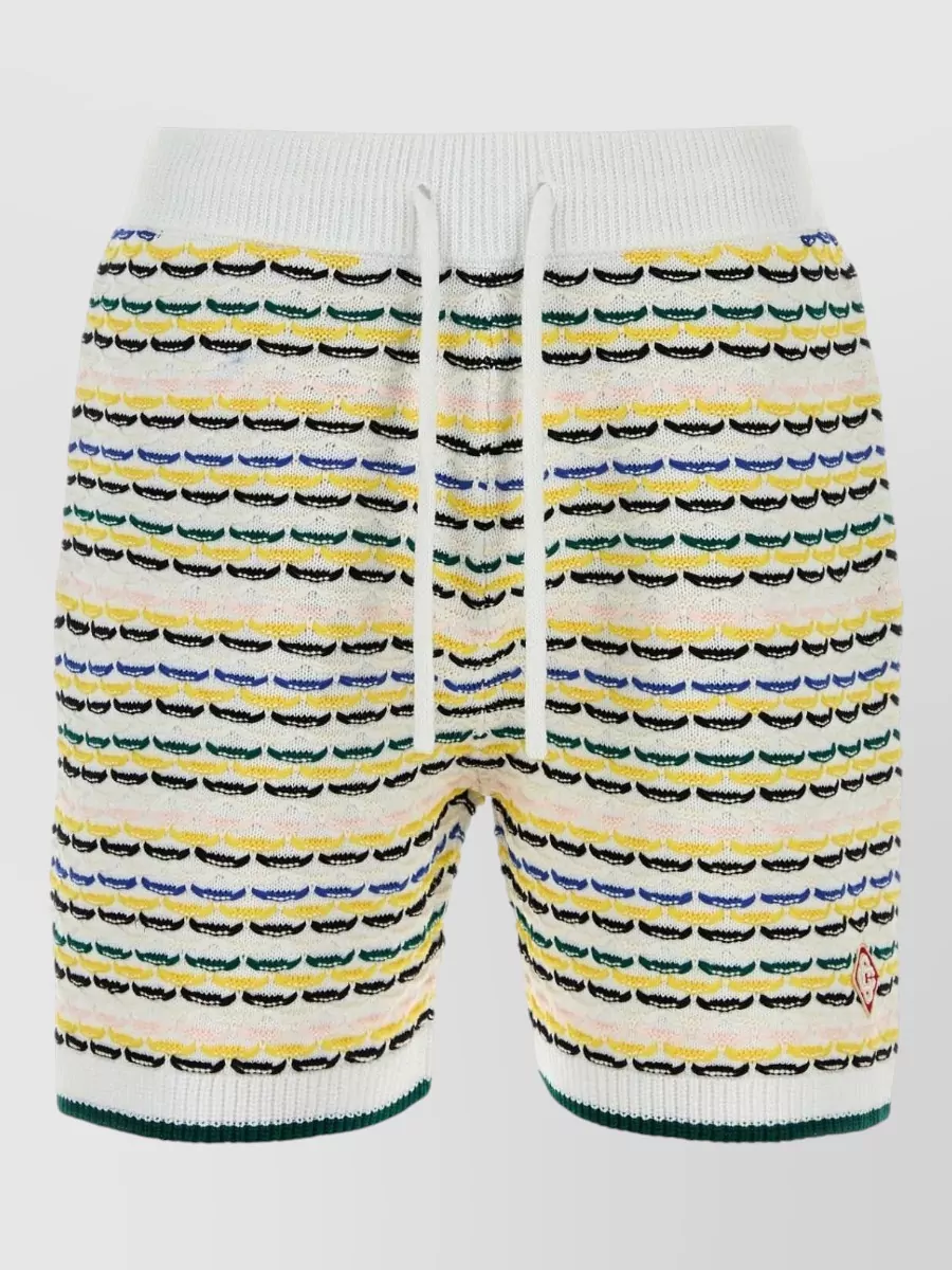 Casablanca Cotton crocheted embroidered bermuda shorts