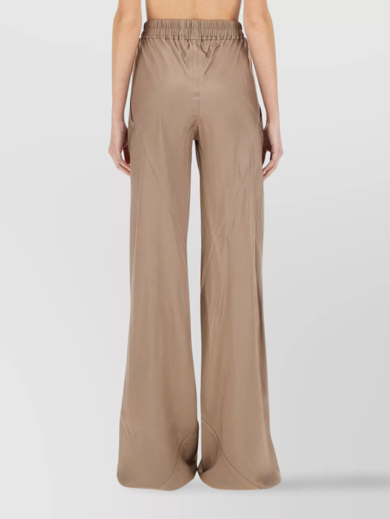 Rick Owens Wide Leg Trousers With Seam Detailing