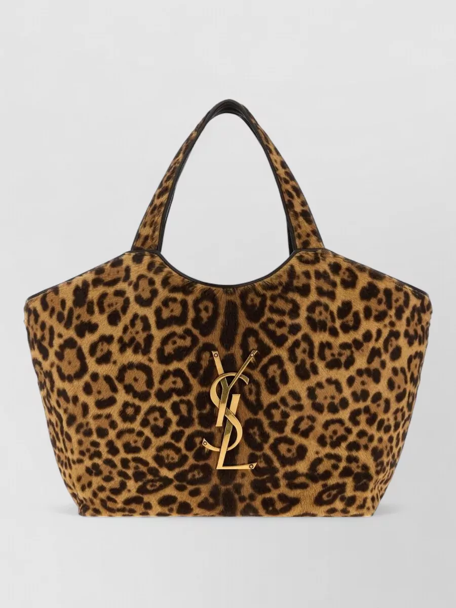 Saint Laurent icare medium leather tote bag
