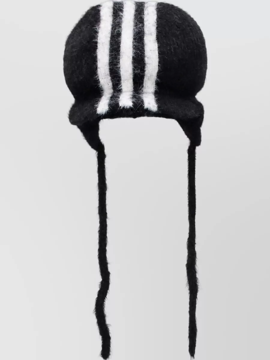 Y-3 Ribbed Striped Beanie