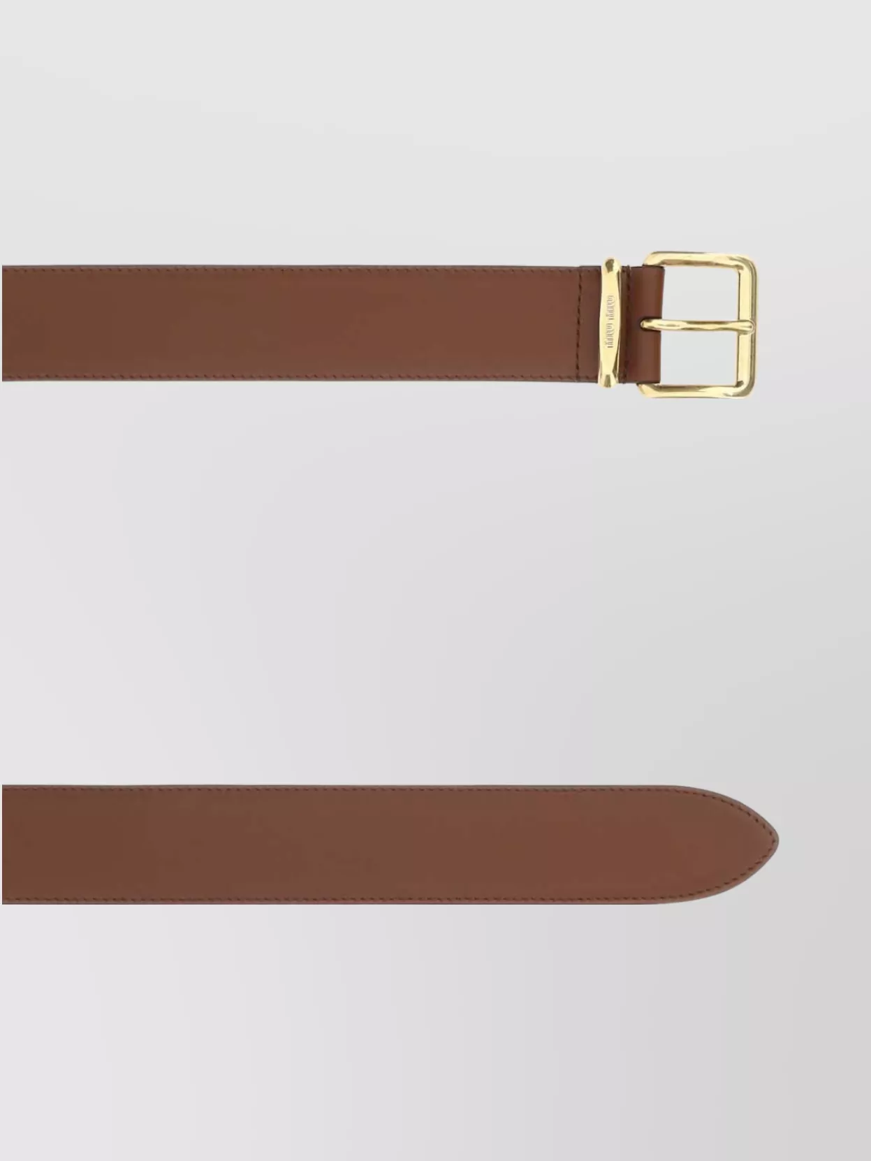 Miu Miu Adjustable Leather Belt Featuring Gold-tone Buckle In Brown