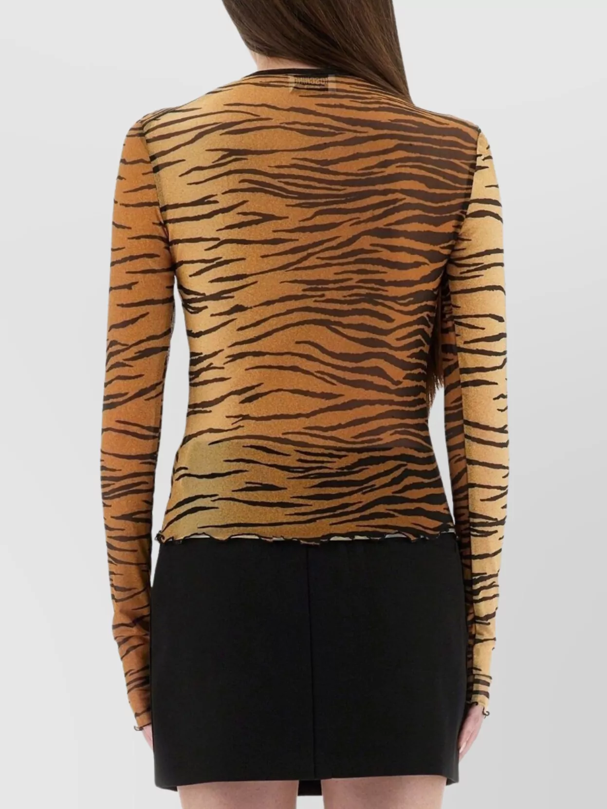 Moschino Animal Print Slim-Fit Mesh Top