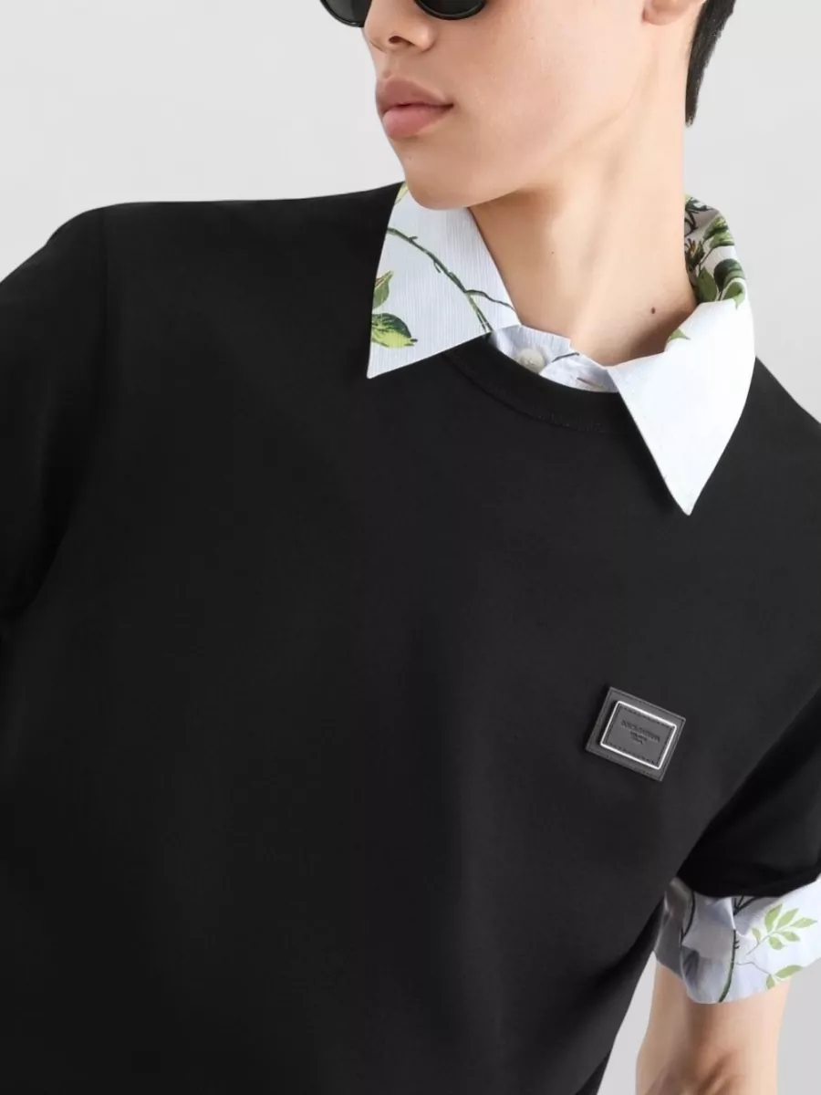 Dolce&Gabbana Cotton Logo Plaque T-Shirt
