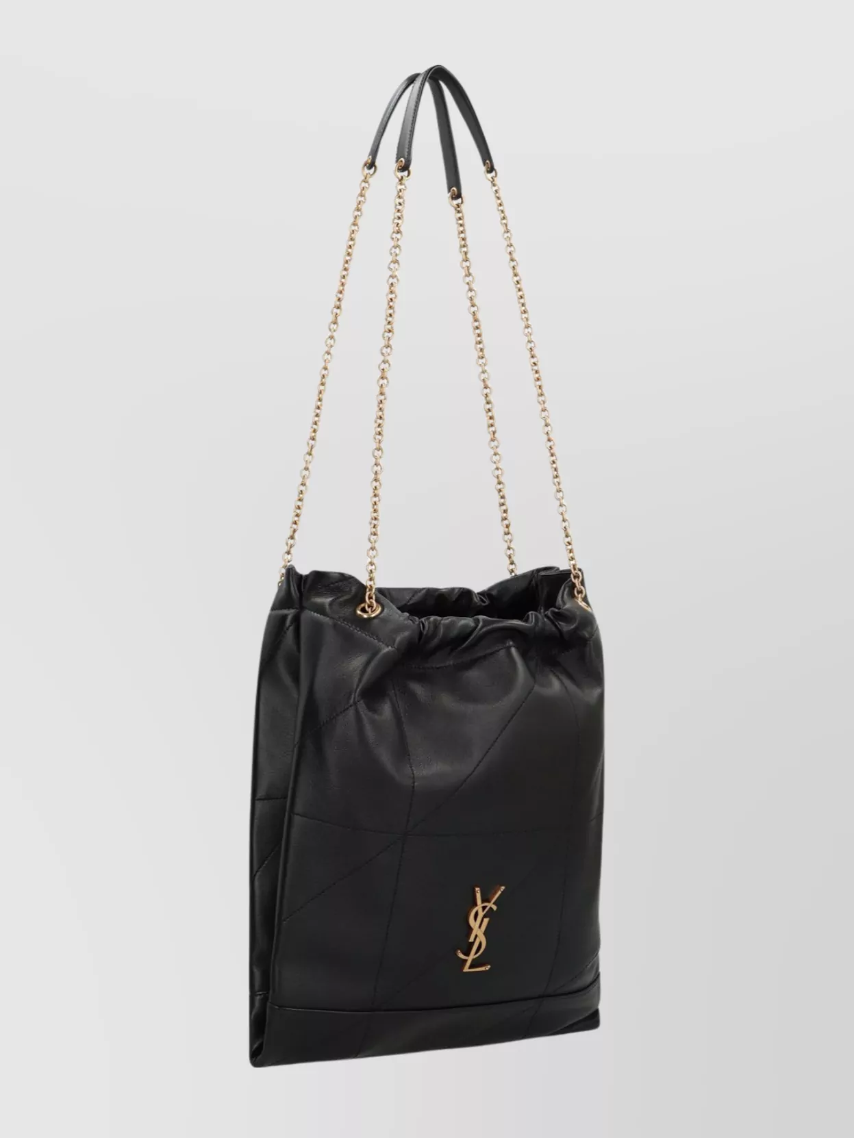Saint Laurent Leather Shoulder Pouch Metal Strap