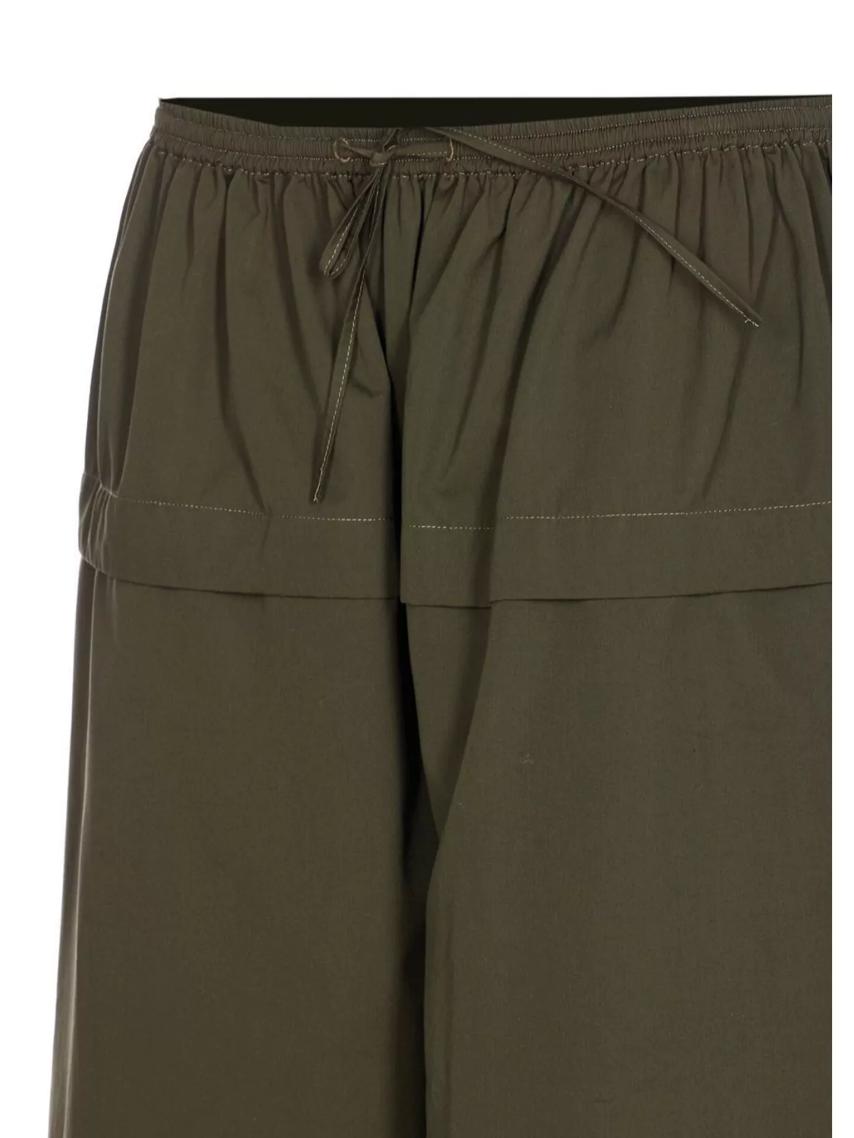 Alaïa Elasticized Waist Wide Fit Trousers With Peplum