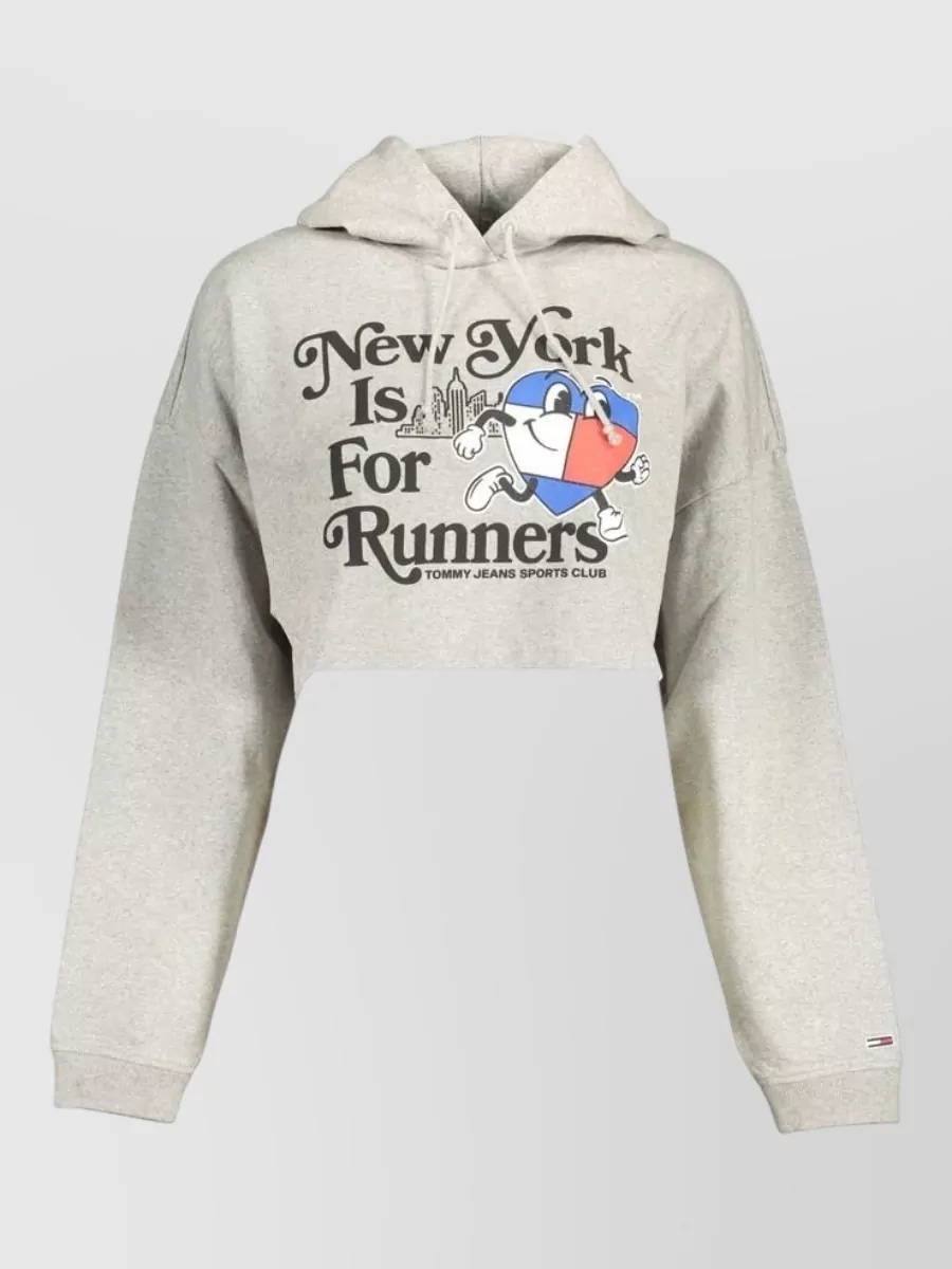 Tommy Hilfiger Cropped cotton hoodie
