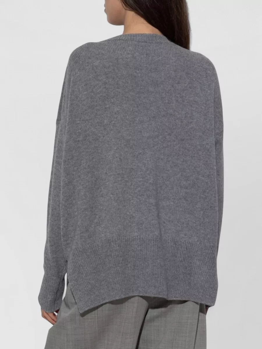 Jil Sander Cashmere Oversized Ribbed Crewneck Sweater