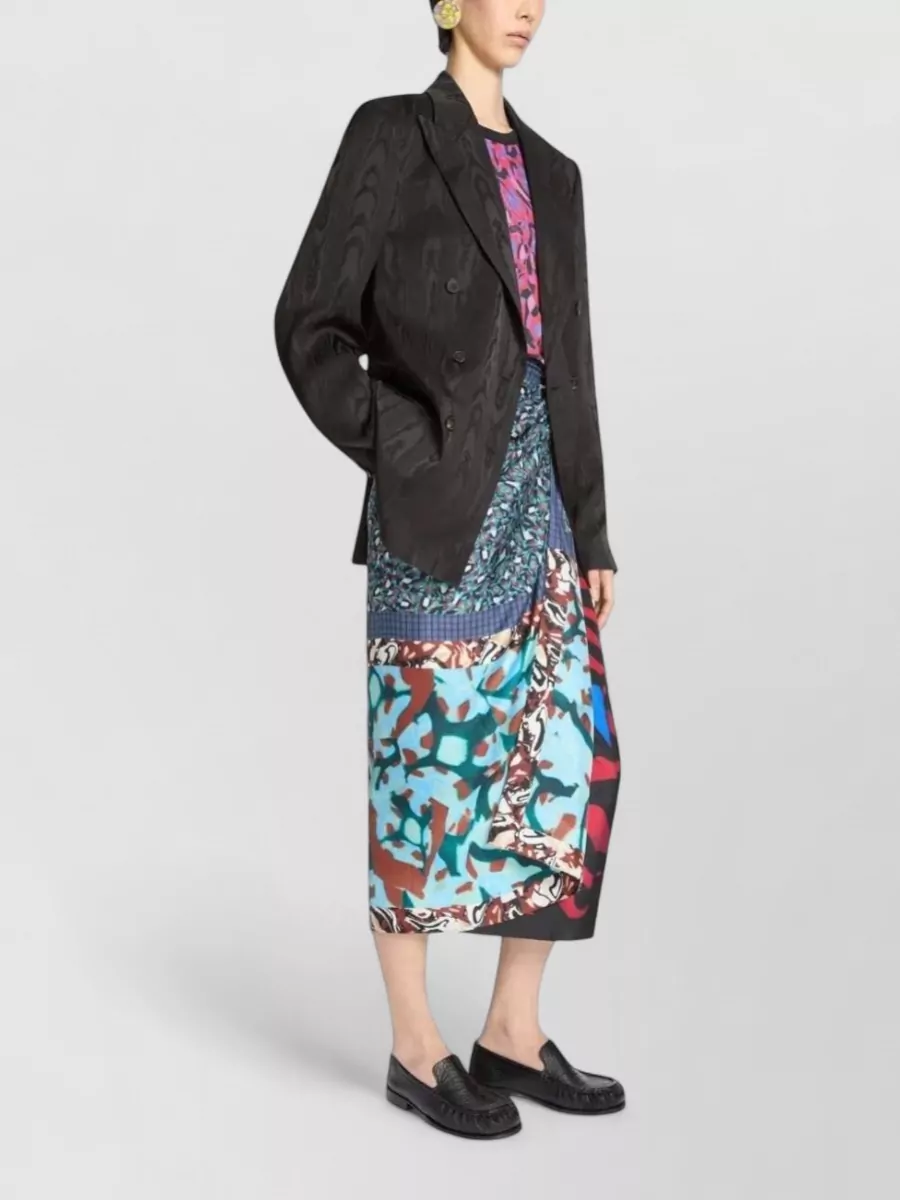 Dries Van Noten Double-Breasted Moiré Blazer