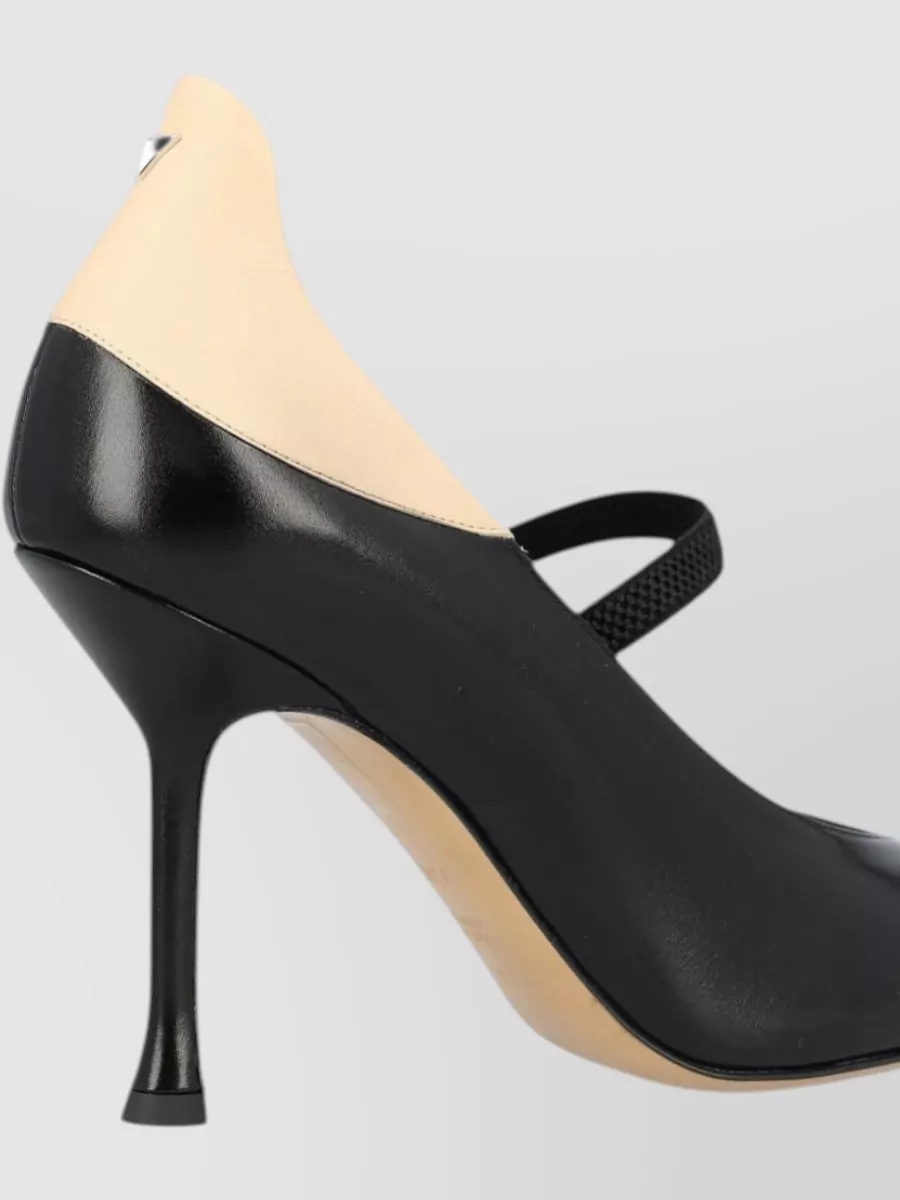 Fendi Leather Two-Tone Pointed-Toe Pumps