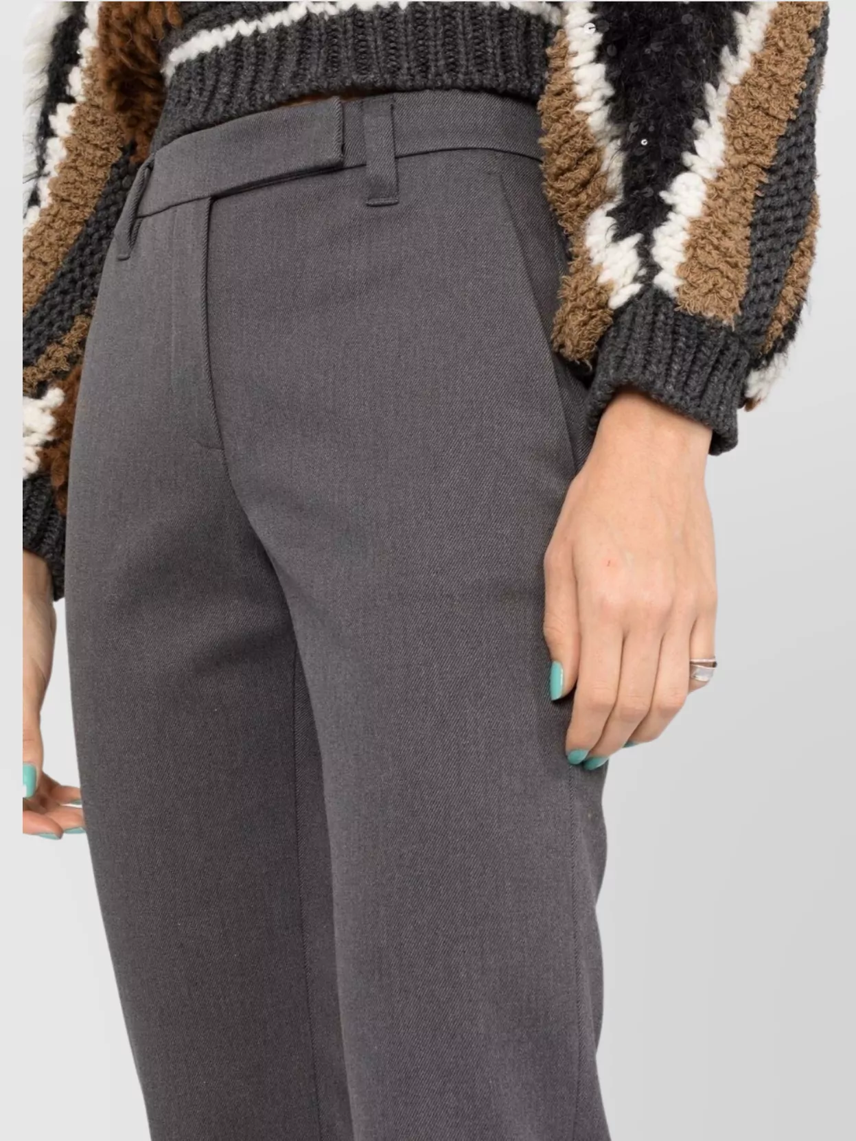 Brunello Cucinelli Cotton Trousers With Belt Loops And Side Pockets