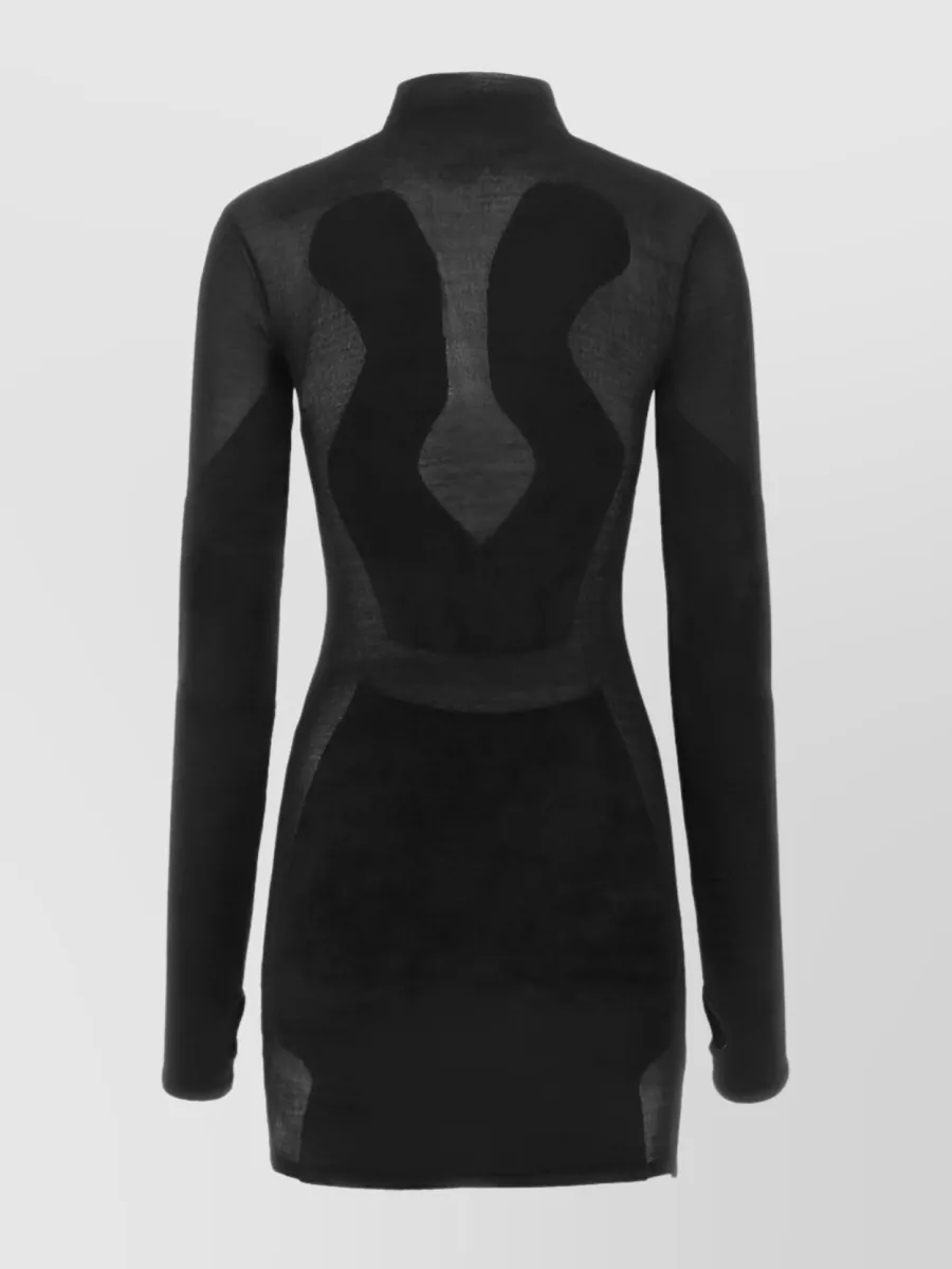 Shop Dion Lee Chenille Knit Mini Dress In Black