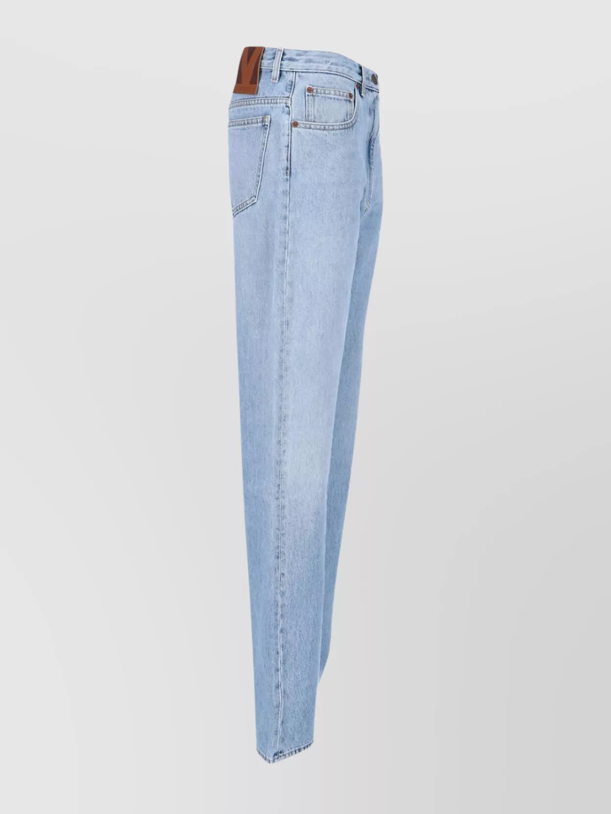Valentino Straight Leg Five-Pocket Trousers With Belt Loops