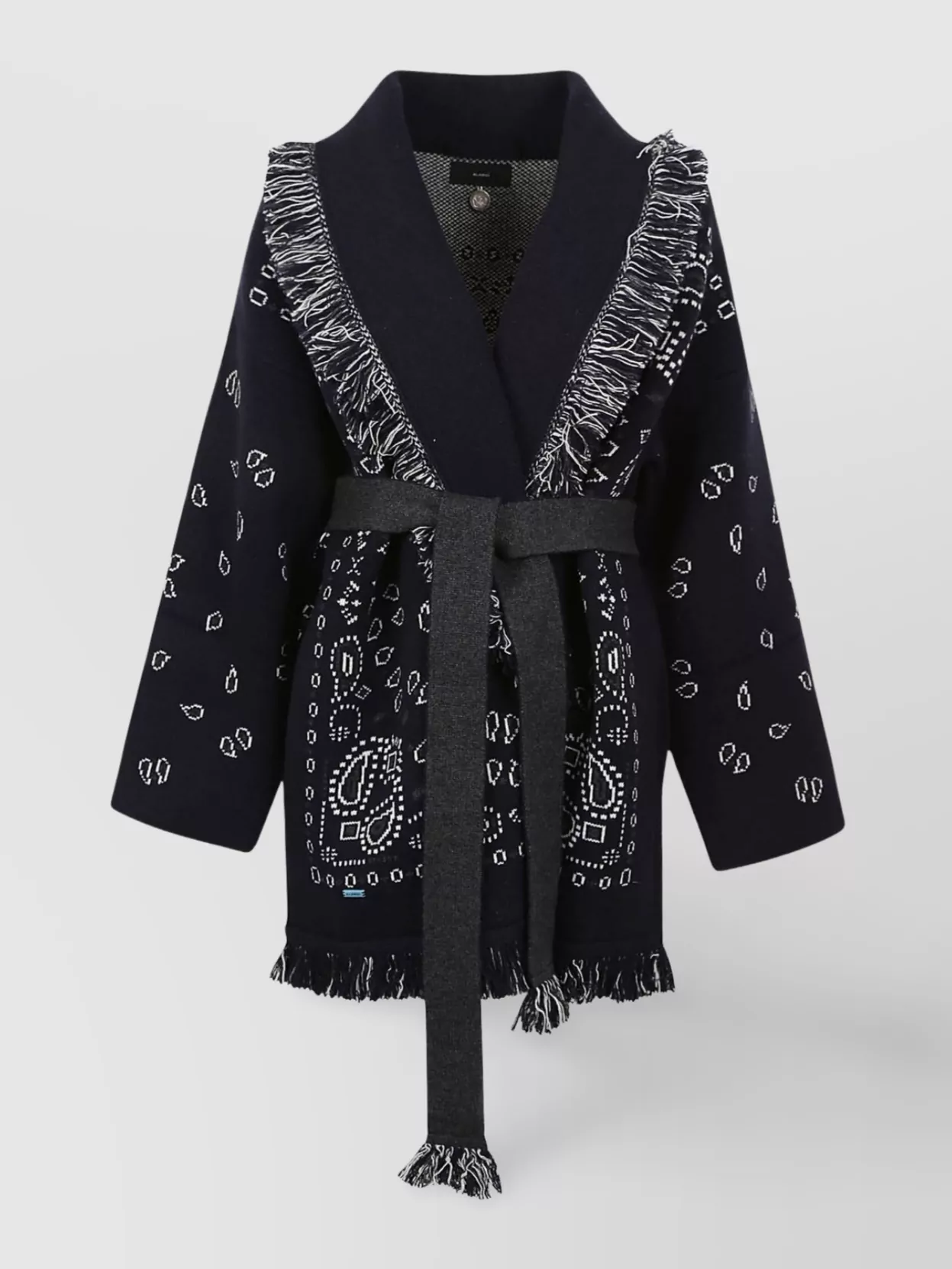 Alanui Cashmere Card Coat Bandana Print