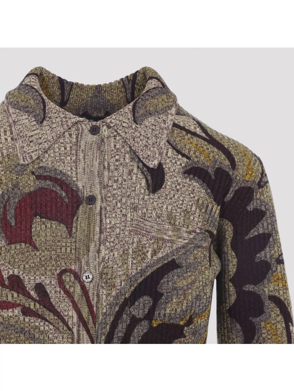 Etro Long Sleeve Knit Top With Patterned Design