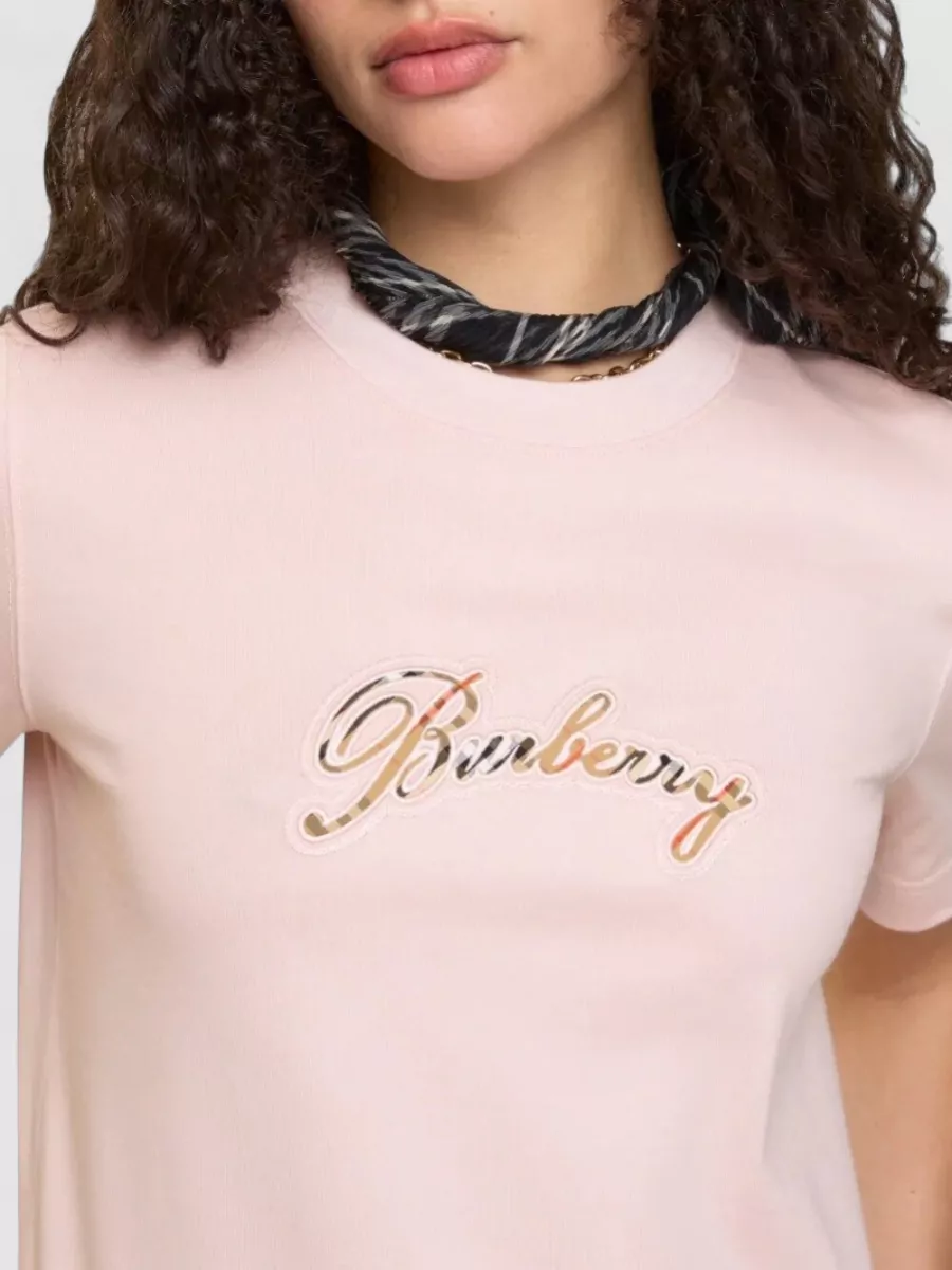 Burberry Cotton Logo-Embroidered T-Shirt