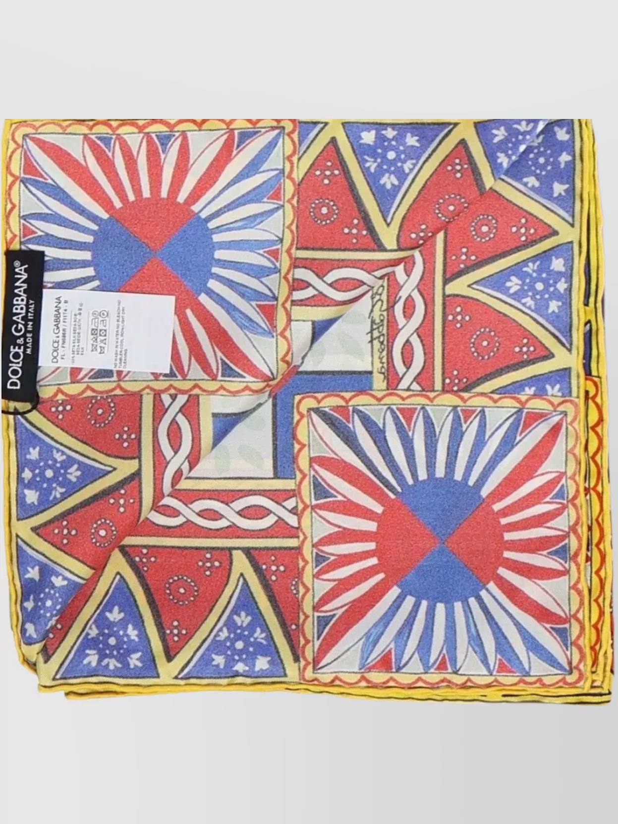 Dolce & Gabbana Bold Design Silk Square Scarf