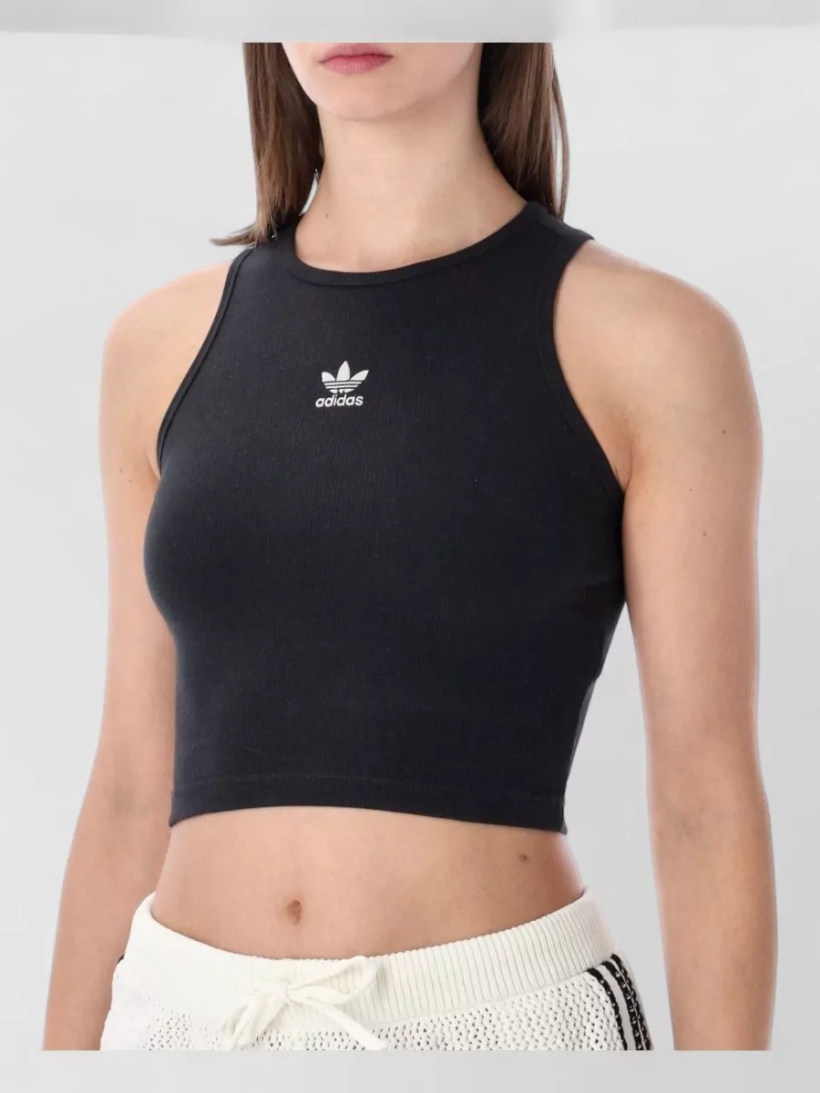 Adidas Originals Ribbed Cropped Tank Top