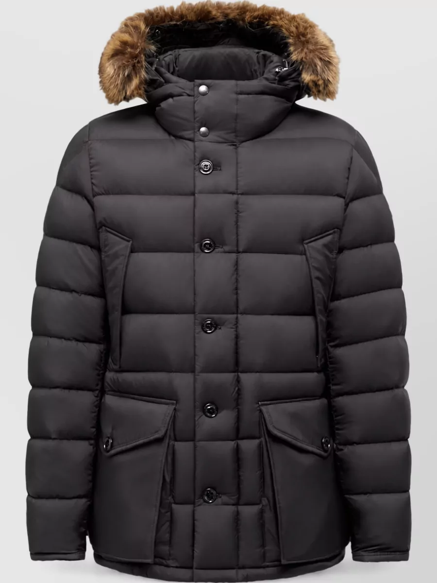 Moncler Down Hooded Midi Puffer Coat