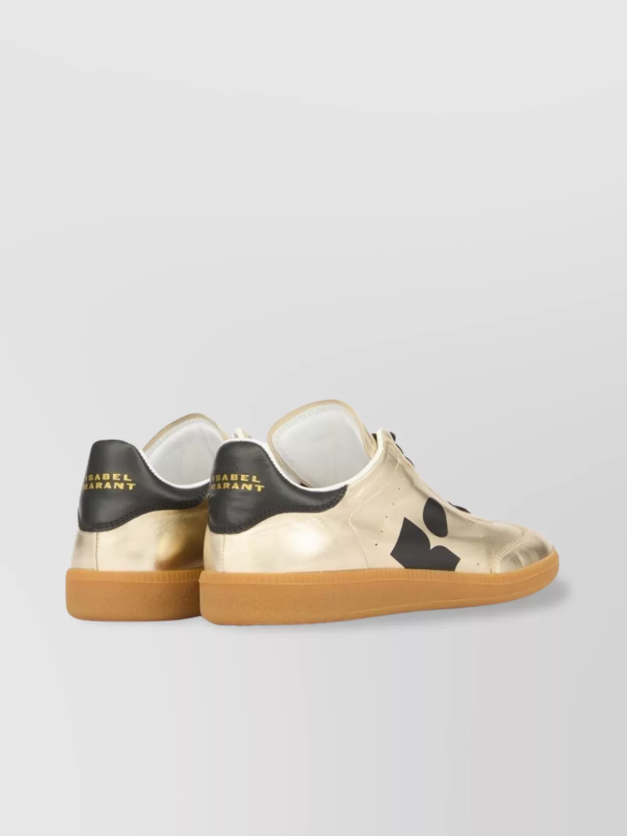 Isabel Marant Shiny Leather Kaycee Sneakers In Neutrals