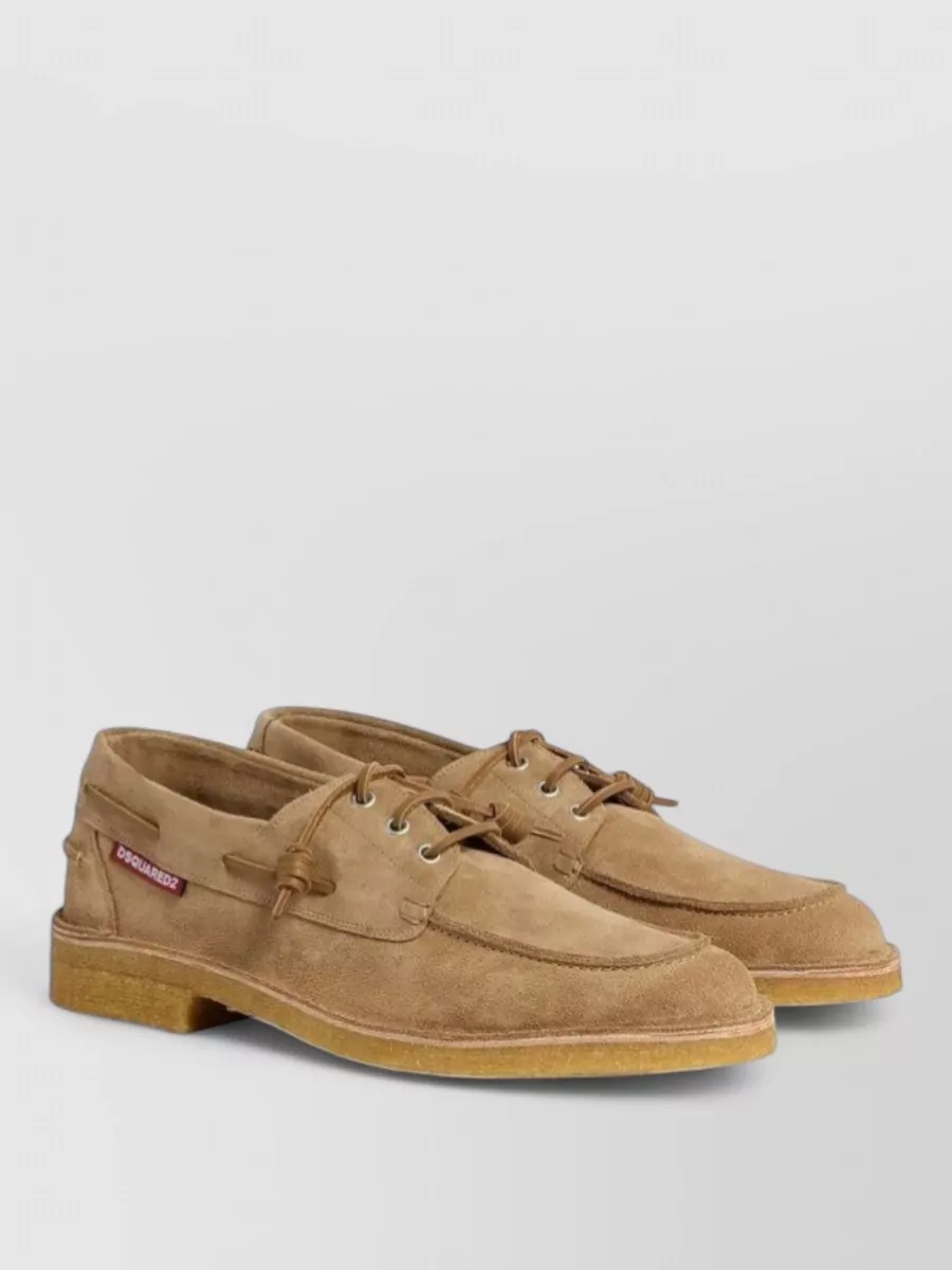 Dsquared2 suede leather boat shoes