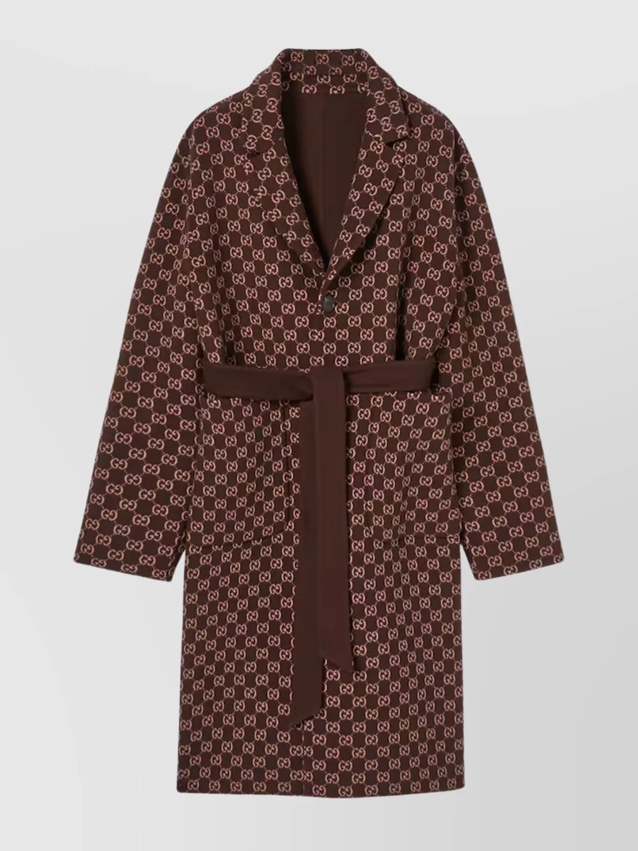 Gucci Dual Fabric Wool And Silk Coat