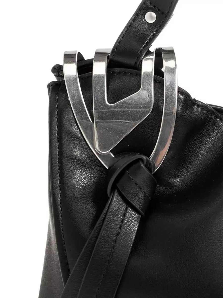 Diesel Small Polyurethane Knot-D Top Handle Bag