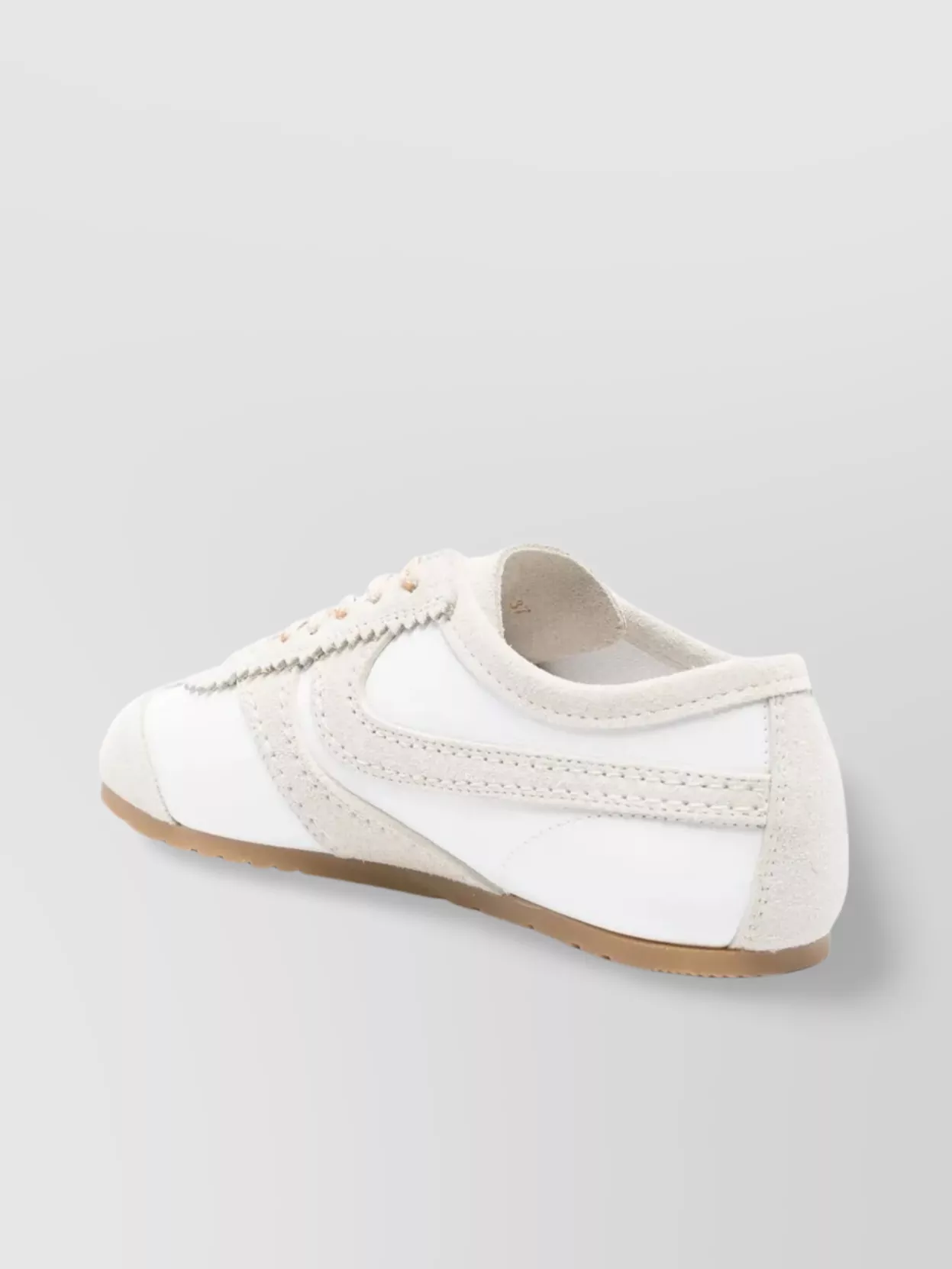 Dries Van Noten Sneakers In Leather Avec Inserts En Daim In White